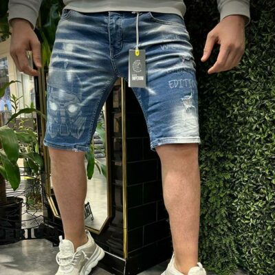 Herren-Jeans Shorts – Gebrauchtlook